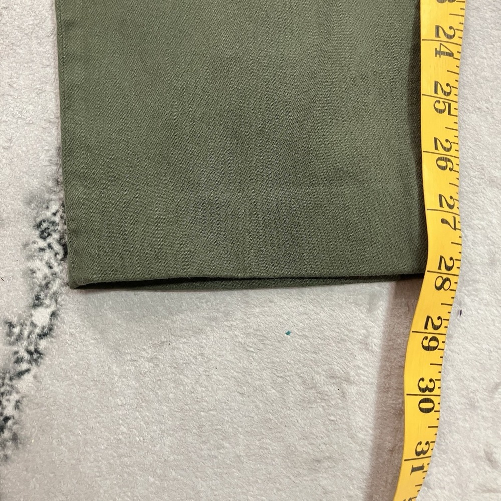 Loro Piana Mens IT 52 US 36 Olive Green Cotton Stretch Five Pocket Pants Italy - Picture 5 of 11